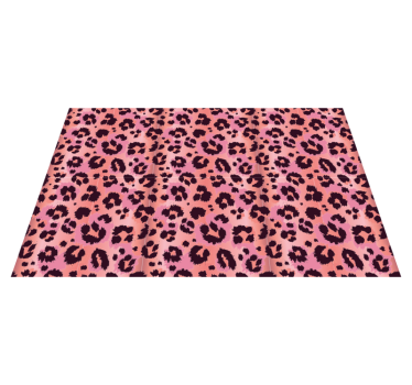 Tapis vinyle animal léopard rose - TenStickers