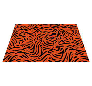 Tapis vinyle animal motif orange dynamique - TenStickers