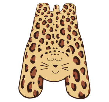 Tapis vinyle animal léopard heureux - TenStickers