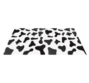 Tapis vinyle forme animal Impression de vache - TenStickers