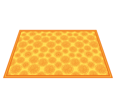 Tapis vinyle fleurs et plantes idée agrumes - TenStickers