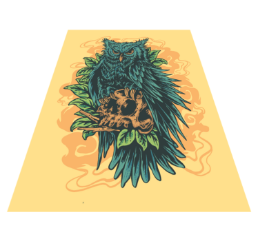 Tapis vinyle animal art du hibou mystique - TenStickers