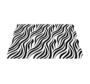 Tapis vinyle animal lignes noires ondulées - TenStickers