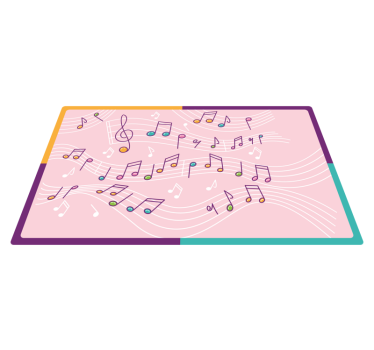 Tapis vinyle ado flux de notes mélodiques - TenStickers