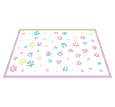 Tapis vinyle animal esthétique des empreintes de pattes - TenStickers