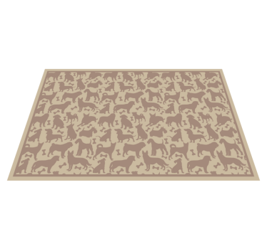Tapis vinyle animal motif de silhouettes de chien - TenStickers