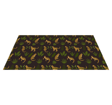 Tapis vinyle animal motif feuille de léopard - TenStickers