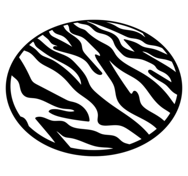 Tapis rond Fond d'impression zèbre classique - TenStickers