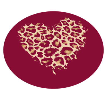 Tapis vinyle animal taches à motifs de cœur - TenStickers