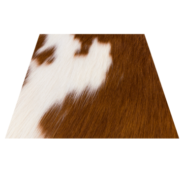 Tapis carré de texture de fourrure de vache blanche marron - TenStickers