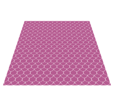 Tapis vinyle animal écailles de sirène roses - TenStickers