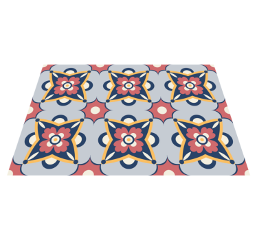 Tapis vinyle carreaux design de motifs colorés du sud - TenStickers