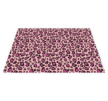 Tapis vinyle animal pois léopard roses - TenStickers