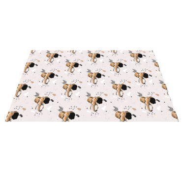 Tapis vinyle animal jeu de motifs d'éléphant - TenStickers