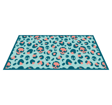 Tapis vinyle animal jeu de motifs de crâne - TenStickers