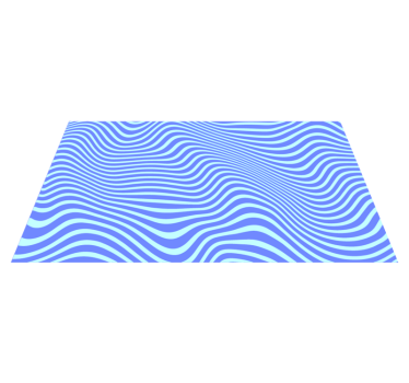 Tapis vinyle géométrique vagues bleues fluides - TenStickers