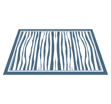 Tapis vinyle animal rayures zébrées bleues - TenStickers