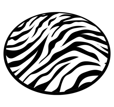 Tapis vinyle animal motif circulaire à rayures zébrées - TenStickers