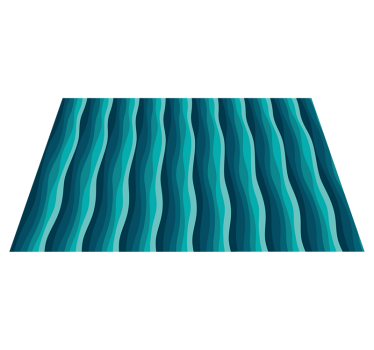 Tapis vinyle salon vagues bleues sereines - TenStickers