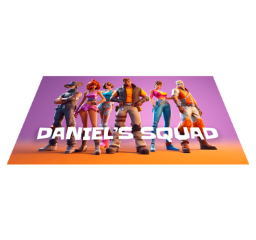 Tapis vinyle personnages jeu vidéo avec prénom - TenStickers