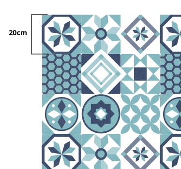 Tapis mosaique vinyle inspiration mosaïque - TenStickers