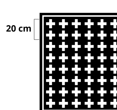 tapis minimaliste Croix blanche et noire - TenStickers