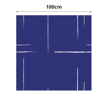 Tapis vinyle bleu motif de lignes moderne - TenStickers