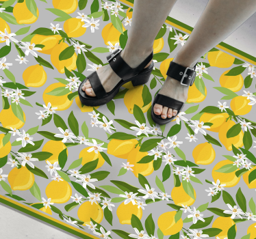 tapis cuisine Cadre de citronnier - TenStickers