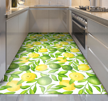 tapis cuisine Citrons et limes - TenStickers