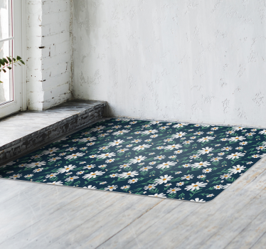 Tapis de salon 70's daisy flower - TenStickers