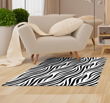 Tapis en autocollant imprimé zébré à rayures - TenStickers