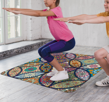 Tapis en vinyle mandalas - TenStickers