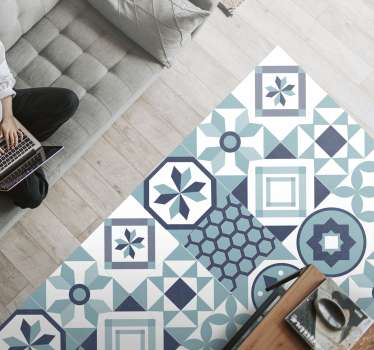 Tapis mosaique vinyle inspiration mosaïque - TenStickers
