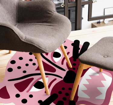 tapis salon Forme léopard rose - TenStickers