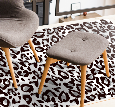 tapis salon Léopard noir - TenStickers