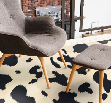 tapis salon Texture de vache blanche - TenStickers