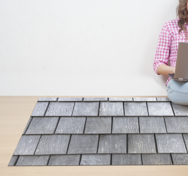 Tapis vinyle bois Planches de bois patiné texture - TenStickers