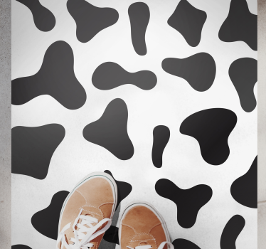 Tapis vinyle forme animal Impression de vache - TenStickers