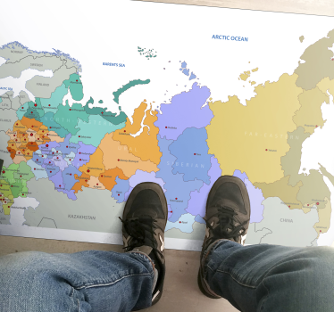 Tapis vinyl mappemonde Carte urss - ou - TenStickers