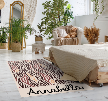 Tapis vinyl personnalise Imprimé zèbre personnalisé - TenStickers