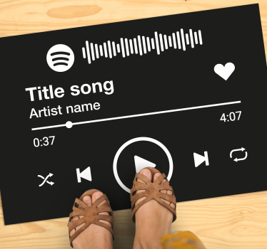 Tapis vinyle personnalise Texte spotify - TenStickers