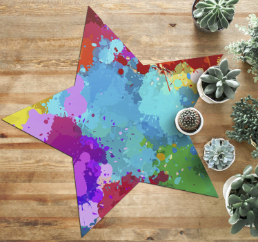 tapis vinyle pour chambre Fête des couleurs splash - TenStickers