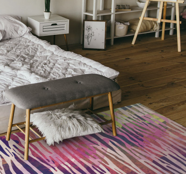tapis vinyle pour chambre Texture abstraite de zèbre - TenStickers