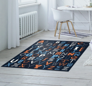 Tapis vinyle alphabet typographique - TenStickers