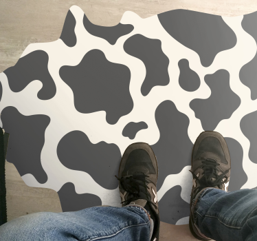 Tapis vinyle animal concept de peau de vache - TenStickers
