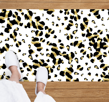 Tapis vinyle animal élégance du motif léopard - TenStickers