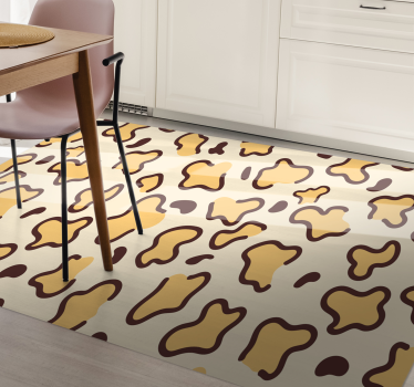 Tapis vinyle animal grandes formes de léopard - TenStickers