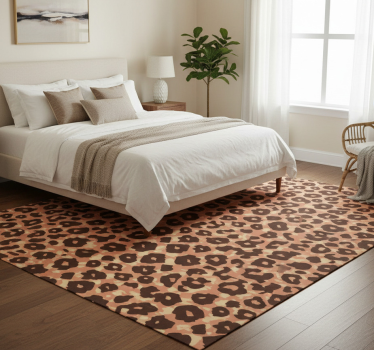 Tapis vinyle animal imitation léopard velouté classique - TenStickers