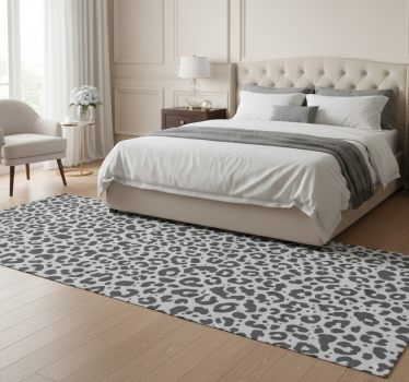 Tapis vinyle animal imprimé léopard gris classique - TenStickers