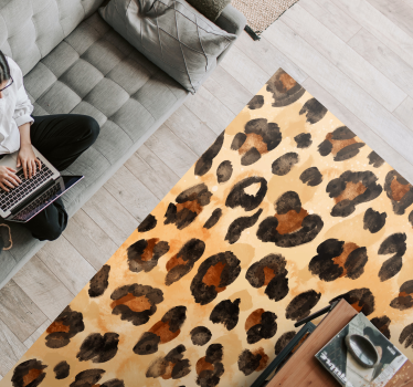 Tapis vinyle animal motif taches de léopard - TenStickers